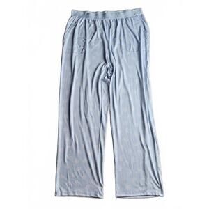 Juicy Couture Crown Print Lounge Pants Blue Elastic Waist Size Large D/63